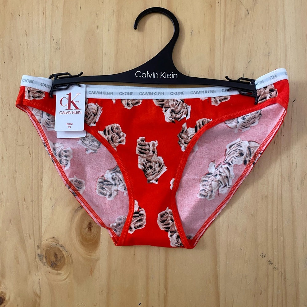 Calvin Klein Floral-Print Bikini Sz XS